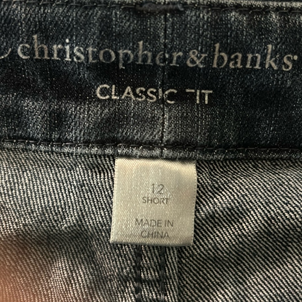 Straight leg Christopher Bsnks blue jeans